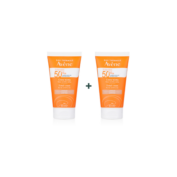 Avène Tinted Cream Unifying SPF50 for Dry Sensitive Skin 50ml + 1 FREE